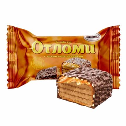 ویفر شکلاتی کرم کارامل، بادام زمینی و برنچ پفکی Akkond Otlomi
