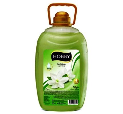 مایع دستشویی رایحه گل نیلوفر هوبی 3 لیتری HOBBY